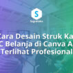 cara desain struk kasir edc belanja di canva, template nota thermal
