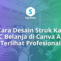 cara desain struk kasir edc belanja di canva, template nota thermal