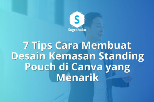 cara membuat desain kemasan standing pouch di canva, ukuran label produk