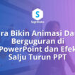 cara bikin animasi daun berguguran di powerpoint, efek salju turun ppt