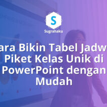 cara bikin tabel jadwal piket kelas unik di powerpoint, desain roster piket