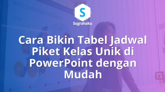 cara bikin tabel jadwal piket kelas unik di powerpoint, desain roster piket