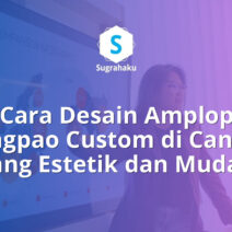 cara desain amplop angpao custom di canva, ukuran cetak amplop uang