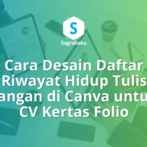 cara desain daftar riwayat hidup tulis tangan di canva, cv kertas folio