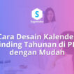 cara desain kalender dinding tahunan di ppt, template kalender powerpoint