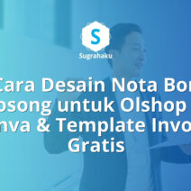 cara desain nota bon kosong untuk olshop di canva, template invoice gratis