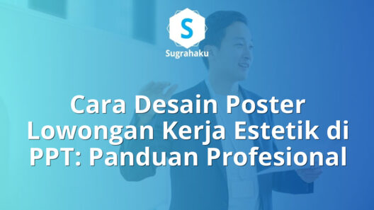 cara desain poster lowongan kerja estetik di ppt, pamflet loker profesional