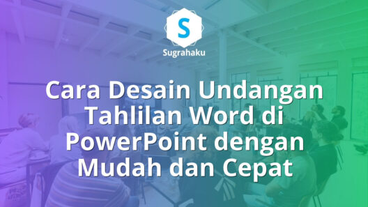 cara desain undangan tahlilan word di powerpoint, template surat yasin