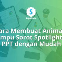 cara membuat animasi lampu sorot spotlight di ppt, efek gelap terang fokus