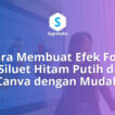 cara membuat efek foto siluet hitam putih di canva, edit foto bayangan