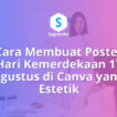 cara membuat poster hari kemerdekaan 17 agustus di canva, pamflet hut ri