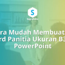 cara membuat id card panitia ukuran b3 di ppt, desain name tag event