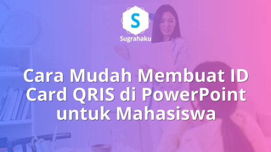 cara membuat id card barcode qris di powerpoint, name tag pembayaran