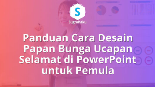 cara desain papan bunga ucapan selamat di powerpoint, mockup karangan bunga