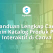 cara bikin katalog produk pdf interaktif di canva, desain buku menu online