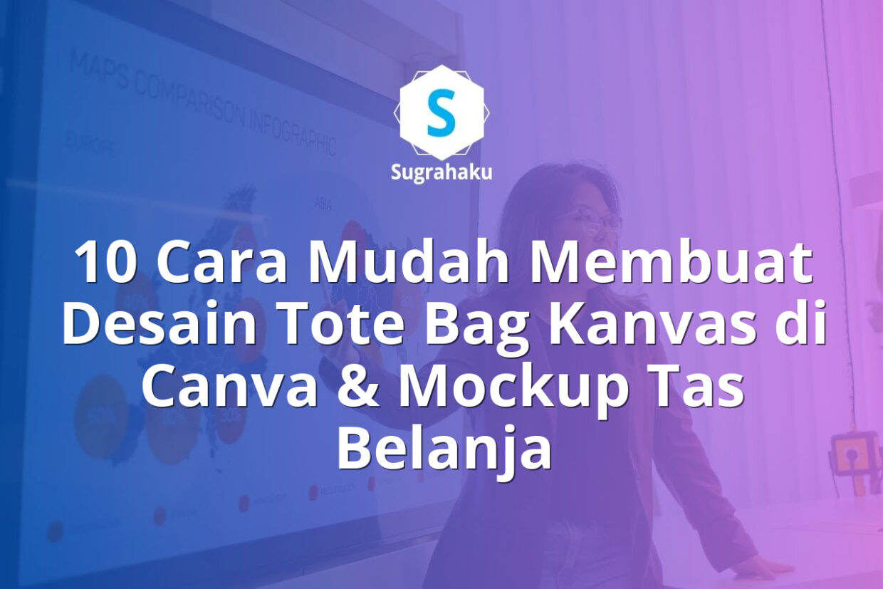 cara membuat desain tote bag kanvas di canva, mockup tas belanja