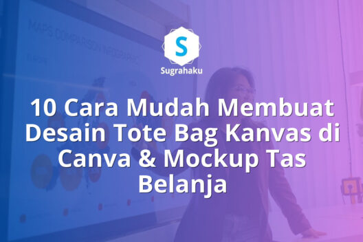 cara membuat desain tote bag kanvas di canva, mockup tas belanja