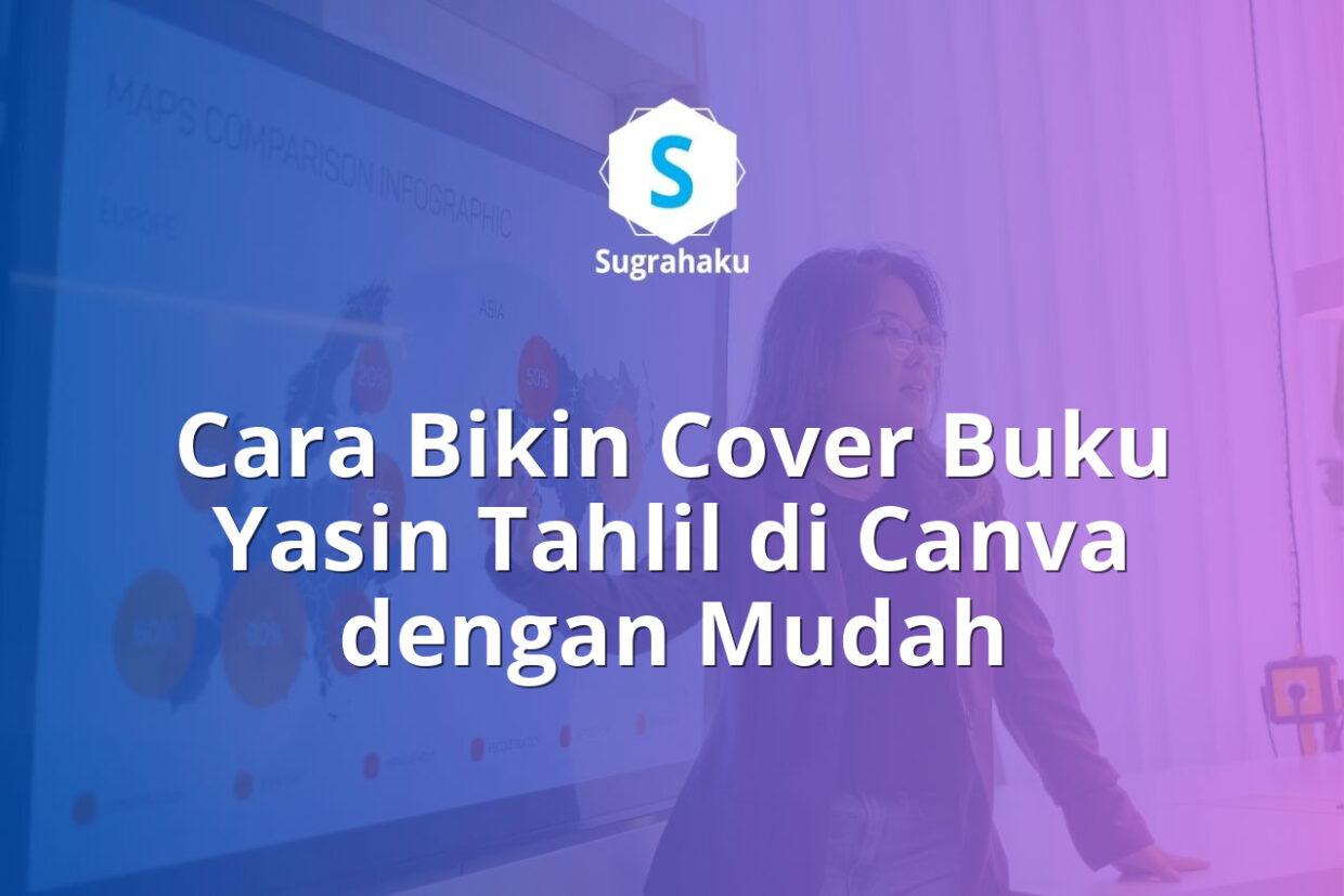 cara bikin cover buku yasin tahlil di canva, desain sampul surat yasin