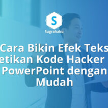 cara bikin efek teks ketikan kode hacker di powerpoint, animasi terminal komputer