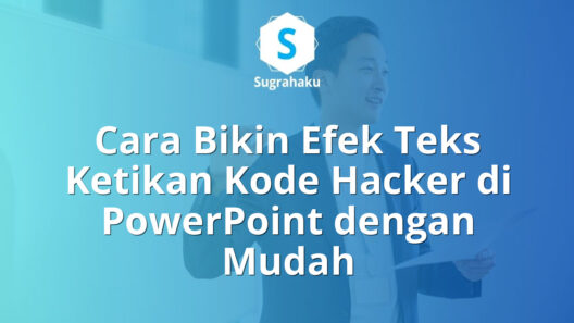 cara bikin efek teks ketikan kode hacker di powerpoint, animasi terminal komputer