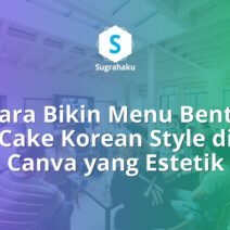 cara bikin menu bento cake korean style di canva, katalog kue estetik
