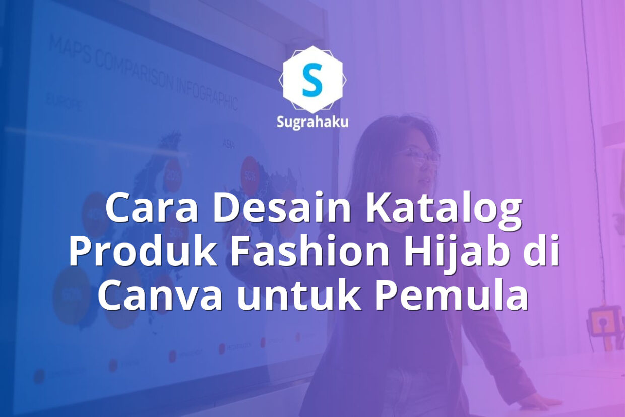 cara desain katalog produk fashion hijab di canva, lookbook baju muslimah