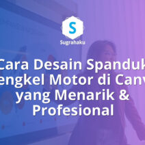cara desain spanduk bengkel motor di canva, ukuran banner ganti oli