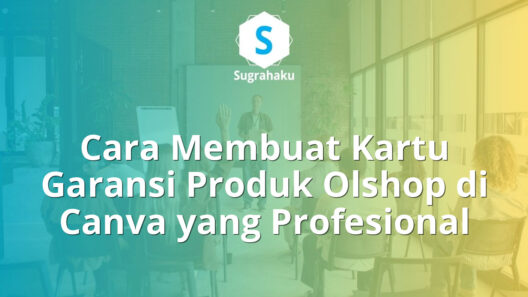 cara membuat kartu garansi produk olshop di canva, warranty card custom