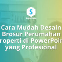 cara desain brosur perumahan properti di powerpoint, pamflet brosur rumah
