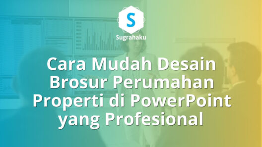 cara desain brosur perumahan properti di powerpoint, pamflet brosur rumah