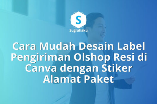 cara desain label pengiriman olshop resi di canva, stiker alamat paket